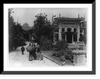 Turkish Tobacco Pavilion with Folies Parisiennes on left, Paris Exposition, 1889, Vintage Wall Art