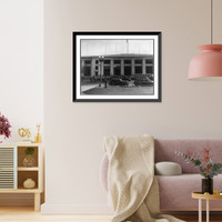 Historic Framed Print, War Department employees leaving the Munitions Building on Constitution Ave., Washington, D.C..photo by Zerwick.,  17-7/8" x 21-7/8"