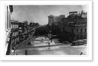 Historic Framed Print, The Famous Prado promenade, with colonial Morro Castle in background, Havana, Cuba,  17-7/8" x 21-7/8"