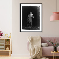 Historic Framed Print, [American Indian figure for the clock in the House of Representatives chamber],  17-7/8" x 21-7/8"