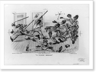 Historic Framed Print, A clean sweep.Thos. Worth.,  17-7/8" x 21-7/8"