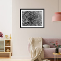 Historic Framed Print, [Aerial photos of bomb damage - famous World Fair buildings at Leipzig... housing Junkers plant... compl. destroyed" 3/4 Dec. 43]",  17-7/8" x 21-7/8"