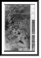 Aerial photo of strategic bombing by 8th USAF, World War II - Daimler-Benz plant, where airplane engines were also built, at Sindelfingen, near Stuttgart Classic, Historic Reproduction