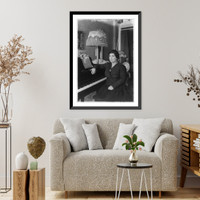 Amy Castles, three-quarters length portrait, seated at piano, facing left. Australian singer, Antique Print