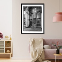 Historic Framed Print, Iglesia de la Regina, Mexico City, Mexico: Lateral altar, Chapel of La Purisima - 2,  17-7/8" x 21-7/8"