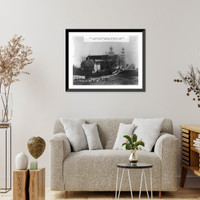 Historic Framed Print, Third Courthouse, Bennington (on the Hill) Vermont,  17-7/8" x 21-7/8"