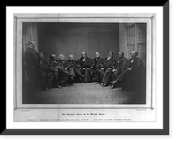 The Supreme Court of the United States, Dec. 1864: Clerk D.W. Middleton, Associate Justices Davies, Swayne, Grier, Wayne, Nelson, Clifford, Miller, Field, and Chief Justice Chase Vintage Wall Art P