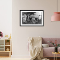 Historic Framed Print, Return from the fox hunt, Mt. Vernon,  17-7/8" x 21-7/8"