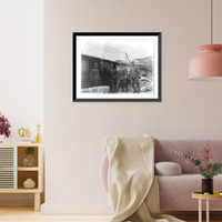 Historic Framed Print, [The Italian Front: Advanced ambulance post on Grappa],  17-7/8" x 21-7/8"