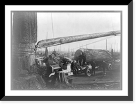 Loading boom on a spar tree - Truck logging in Washington, Vintage Wall Art