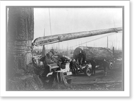 Loading boom on a spar tree - Truck logging in Washington, Vintage Wall Art