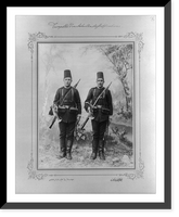 Historic Framed Print, [The buglers of the military engineers].the photograph studio of the Imperial School of Engineering.,  17-7/8" x 21-7/8"