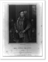 Edward VI, King of England, 1537-1553, Antique Poster
