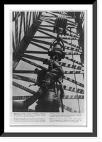 Historic Framed Print, Moreni - An oil-well is being repaired,  17-7/8" x 21-7/8"