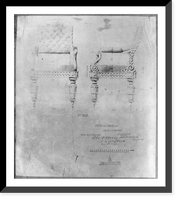 Historic Framed Print, Design for chairs of Halls of Congress,  17-7/8" x 21-7/8"