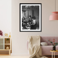 Historic Framed Print, [Shoe factories, Lynn, Mass.: 2 women working in shoe factory] - 2,  17-7/8" x 21-7/8"