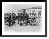 Historic Framed Print, [Drill of the students of Tophane school (Imperial School of Artillery), loading shells].Abdullah Fr&egrave;res, Constantinople. - 2,  17-7/8" x 21-7/8"