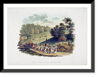 Historic Framed Print, American methodists proceeding to their camp meeting.J. Milbert del. ; M. Dubourg sculp. - 2,  17-7/8" x 21-7/8"