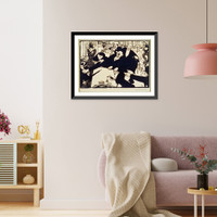 Historic Framed Print, La Rixe ou La Sc&egrave;ne au caf&eacute;,  17-7/8" x 21-7/8"