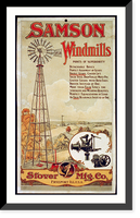 Samson Windmills. Stover Mfg. Co, Antique Poster