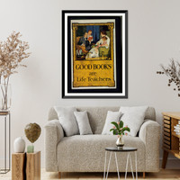 Historic Framed Print, Good books are life teachers,  17-7/8" x 21-7/8"