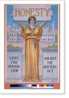 Honesty, Vote for Mayor Low and Keep the Grafters Out, Vintage Wall Art