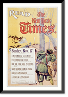 Read the New York Times, Sunday Nov. 17, Vintage Poster
