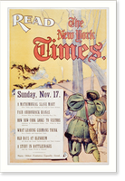 Read the New York Times, Sunday Nov. 17, Vintage Poster