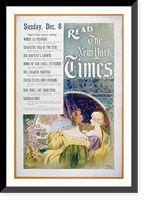 Read the New York Times, Sunday, Dec. 8, Antique Poster