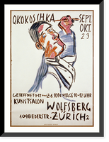 Historic Framed Print, O. Kokoschka - Kunstsalon Wolfsberg Z&uuml;rich ...,  17-7/8" x 21-7/8"