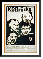Historic Framed Print, K.G. [K&uuml;nstlergruppe] Br&uuml;cke. Graphik der Br&uuml;cke, 1905-1913. Schleswig - Holdteinisches Landesmuseum,  17-7/8" x 21-7/8"