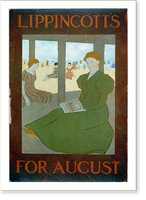 Historic Framed Print, Lippincott's for August,  17-7/8" x 21-7/8"