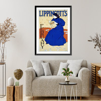 Lippincott's for February.J.J. Gould, Jr. Classic, Antique Poster