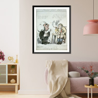 Historic Framed Print, Familiar ghosts - sketch 2. Ghost of the vicar!! - 2,  17-7/8" x 21-7/8"
