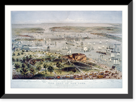 The Port of New York: birds eye view from the battery, looking South - 2, Historic Reproduction