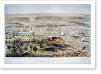 The Port of New York: birds eye view from the battery, looking South - 2, Historic Reproduction
