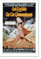 Historic Framed Print, Cecil B. DeMille's production The Ten Commandments,  17-7/8" x 21-7/8"
