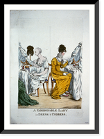 Historic Framed Print, A fashionable lady in dress & undress - 2,  17-7/8" x 21-7/8"