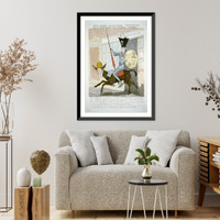 Historic Framed Print, The knight of the woeful countenance going to extirpate the National Assembly - 2,  17-7/8" x 21-7/8"