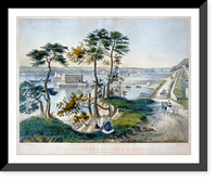 Historic Framed Print, Staten Island and the Narrows: from Fort Hamilton,  17-7/8" x 21-7/8"