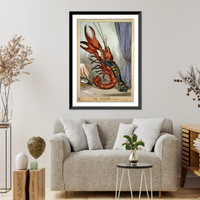 Historic Framed Print, The prime lobster - 3,  17-7/8" x 21-7/8"