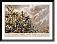 Historic Framed Print, Battle of Cerro Cordo April 18th 1847 - 2,  17-7/8" x 21-7/8"