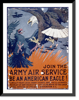 Historic Framed Print, Join the Army Air Service, be an American eagle.Charles Livingston Bull ; Alpha Litho. Co., Inc., N.Y. - 2,  17-7/8" x 21-7/8"