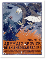 Historic Framed Print, Join the Army Air Service, be an American eagle.Charles Livingston Bull ; Alpha Litho. Co., Inc., N.Y. - 2,  17-7/8" x 21-7/8"