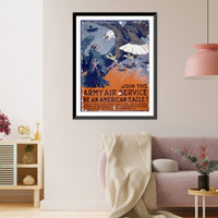 Historic Framed Print, Join the Army Air Service, be an American eagle.Charles Livingston Bull ; Alpha Litho. Co., Inc., N.Y. - 2,  17-7/8" x 21-7/8"