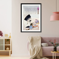 A whale and three fish sitting down to a formal dinner of Russian sailors, Vintage Print