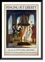Ringing out liberty, July 8, 1776, Philadelphia, home city of the Pennsylvania Railroad, Historic Reproduction