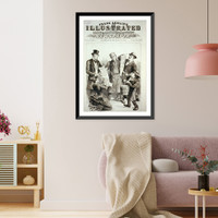 Vintage Americana Print - Which A timely question man labeled popular