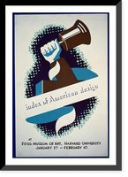 Historic Framed Print, Index of American Design at Fogg Museum of Art, Harvard University,  17-7/8" x 21-7/8"