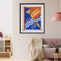 Water carnival Music, dancing, singing. Classic, Antique Poster